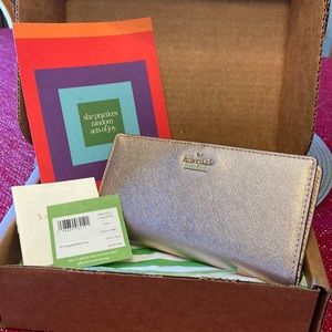 Kate Spade Rose Gold Stacy Cameron Street wallet